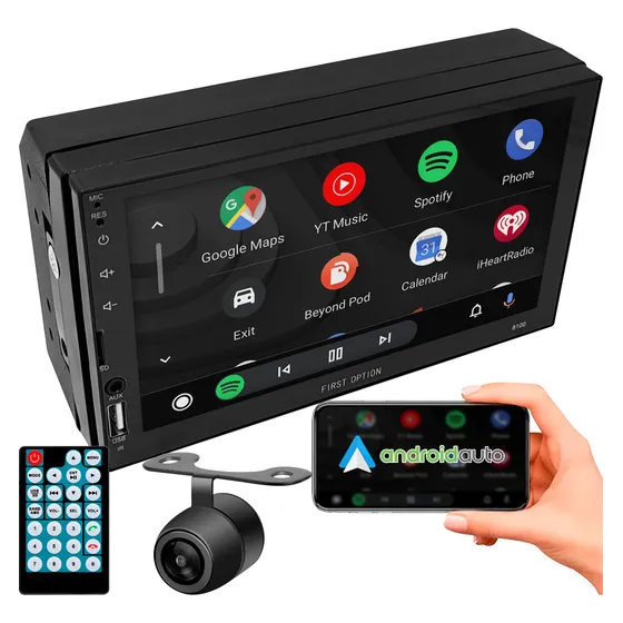 Central Multimidia Mp10 Carplay Android Auto 2 Din Câmera Ré