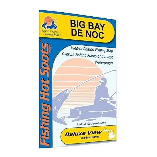 Big Bay Noc Pesca Map Lago Michigan