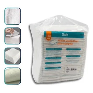 Toalha Para Banho Leito Lenço Assepsia Na Cama 100un Branco Liso Toalha Para Banho Leito Lenço Assepsia Na Cama 100un Branco Liso