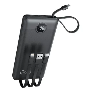 Power Bank I2go 10000mah 4 Em 1 Cabos Acoplados - I2go Pro Power Bank I2go 10000mah 4 Em 1 Cabos Acoplados - I2go Pro
