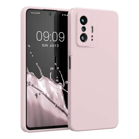 Carcasa Silicona Slim Antihuellas Para Xiaomi Mi 11t / Pro Color Rosa