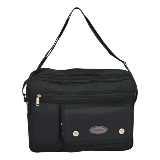 Bolsa Transversal Pasta Executiva Reforçada Trabalho Viagem Cor Preto