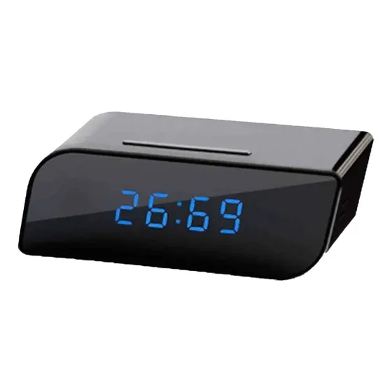 Camara Tipo Reloj De Mesa Hd 1080p Wifi Sensor Movimiento