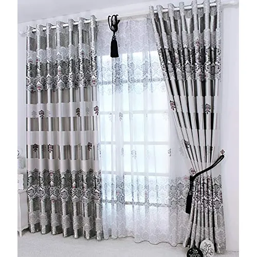 2 Panel Cortina Europea Moderna Elegante Para Sala 54