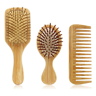Juego De Cepillos De Pelo De Bambú Para Mujeres, Hombres Y N Juego De Cepillos De Pelo De Bambú Para Mujeres, Hombres Y N
