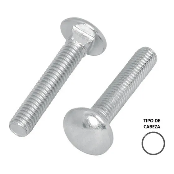 Kit Tornillo Coche Galvanizado 1/2'' X 3 1/2'' (50 Pzs)