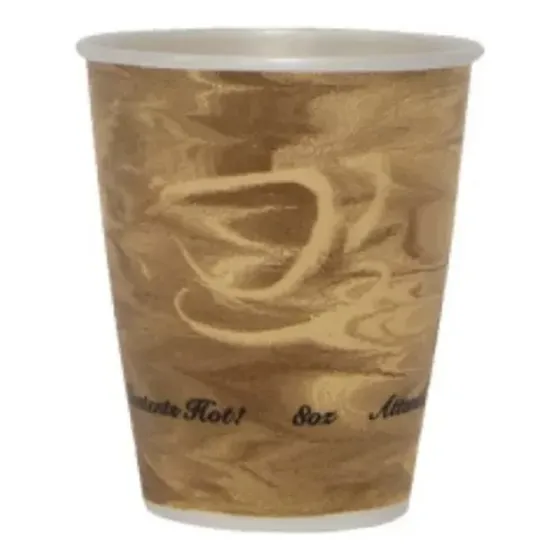 Vaso Para Café 8 Oz 200 Piezas Color Chocolate