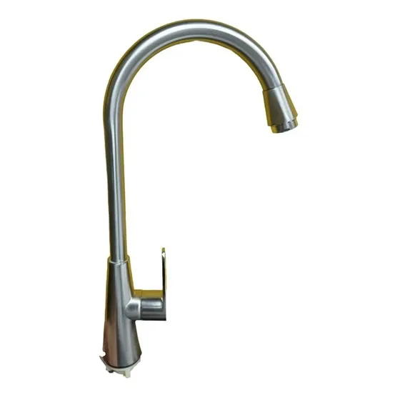 Llave Fregadero Mate Unico Cuello Alto Metal 