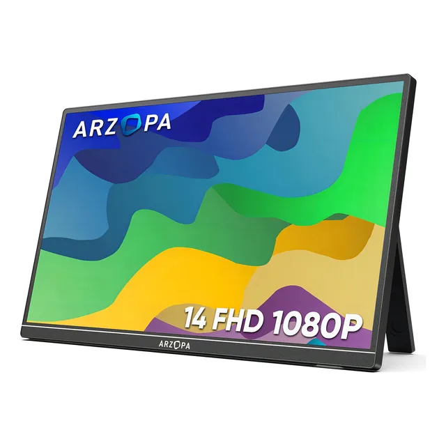 Monitor Portatil 14 Pulgadas 1080p Hdr Ips 60h A1 Gamut Slim Arzopa