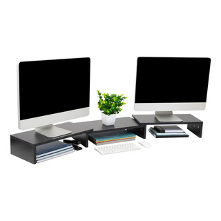 Soporte Para Monitor Doble Ajustable Organizador De Escritor Soporte Para Monitor Doble Ajustable Organizador De Escritor