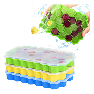 Bandejas De Cubitos Hielo, Molde De Hielo Con Tapa, 3 Piezas Bandejas De Cubitos Hielo, Molde De Hielo Con Tapa, 3 Piezas