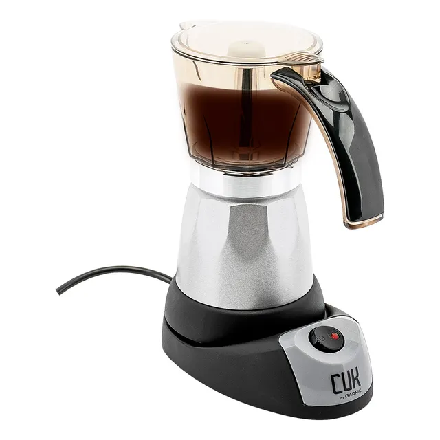 Máquina De Cafe Gadnic Cafetera Moka Eléctrica 6 Tazas 300ml Color Plateado