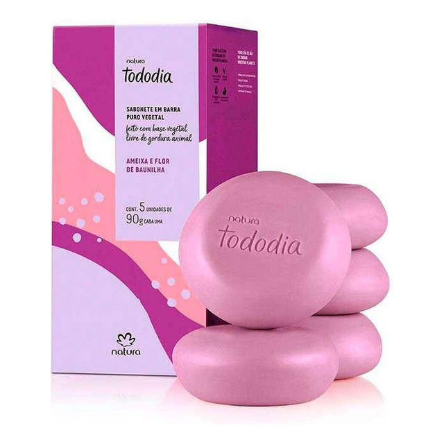 Sabonete Natura Ameixa E Flor Baunilha Tododia 5 Unid De 90g Sabonete Natura Ameixa E Flor Baunilha Tododia 5 Unid De 90g