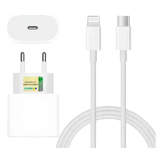 Carregador Completo P/iPhone 8 Plus X Xr 11 12 13 14