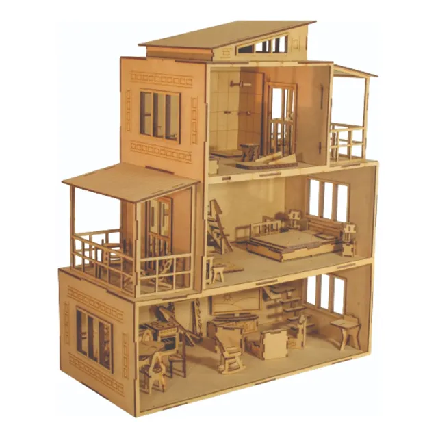 Casita Muñecas 60x50x25_32 Muebles_fibrofacil Mdf 