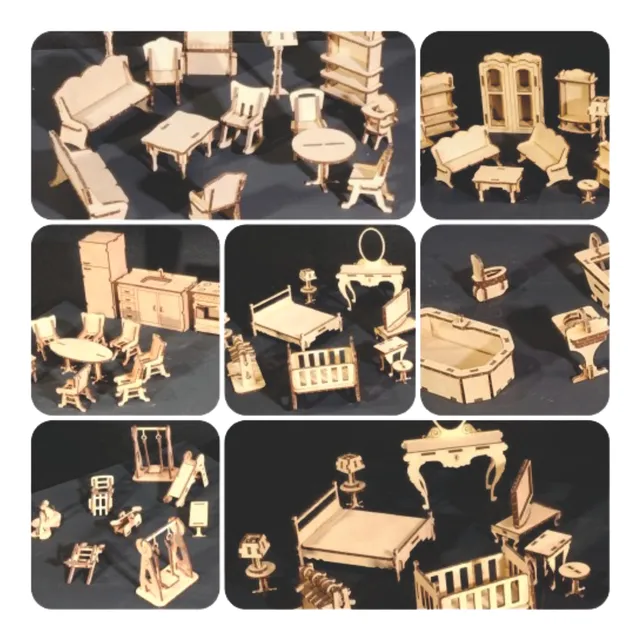 Set Full 60 Muebles Lol Para Casita De Muñecas