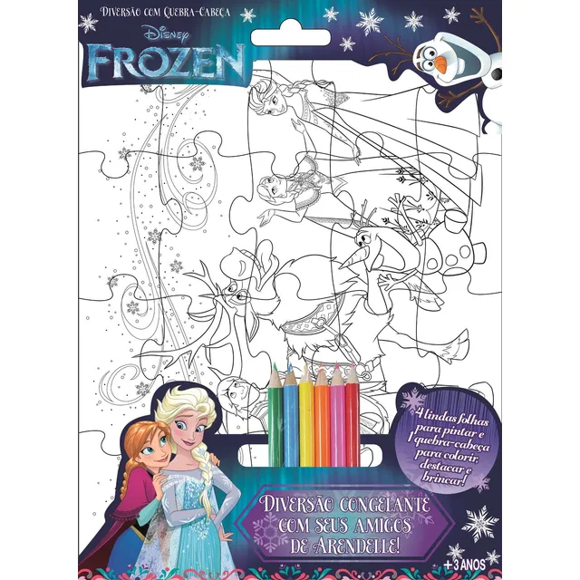 Disney - Diviértete con el rompecabezas 02 frozen, de On Line Editora. Editorial IBC - Instituto Brasileiro de Cultura Ltda, tapa blanda en portugués, 2018