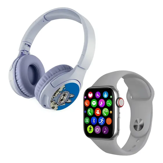 Reloj Inteligente + Audifonos Con Bluetooth Regalo Para Niña