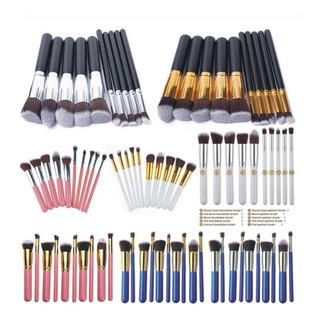 Set 10 Brochas Maquillaje Profesional Kabuki Mayoreo Set 10 Brochas Maquillaje Profesional Kabuki Mayoreo