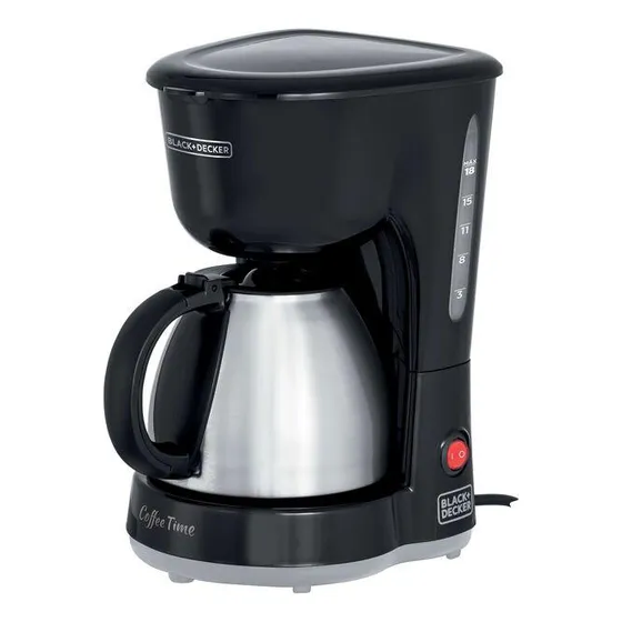 Cafeteira 15 Cafés Jarra Inox Cm15 600w 220v Black&decker Cor Preto