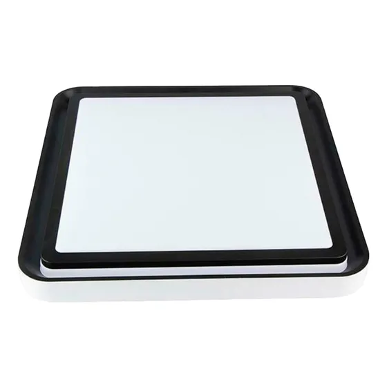 Plafon Led Moderno Branco/preto Dimerizável Quadrado 3 Temp