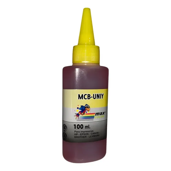 Botella Tinta Maxcolor Mcb-uniy 100ml Color Amarillo -vantec