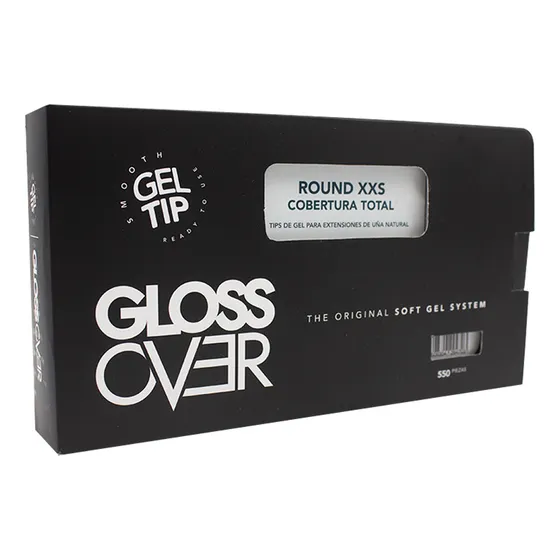 Gel Tip Suave Uñas Postizas Round Xxs Gloss Over Caja 550pz