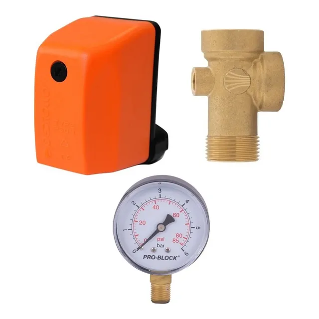 Kit Instalacion Bomba Agua Pedrollo Presostato Reloj 5 Vias