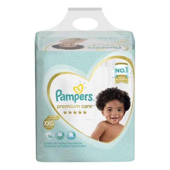 Pañal Pampers Premium Care Talle Xxg 56 Un.
