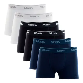 Kit Com 6 Cueca Boxer AlgodĂŁo Cotton Menino Elastico Mash Kit Com 6 Cueca Boxer AlgodĂŁo Cotton Menino Elastico Mash