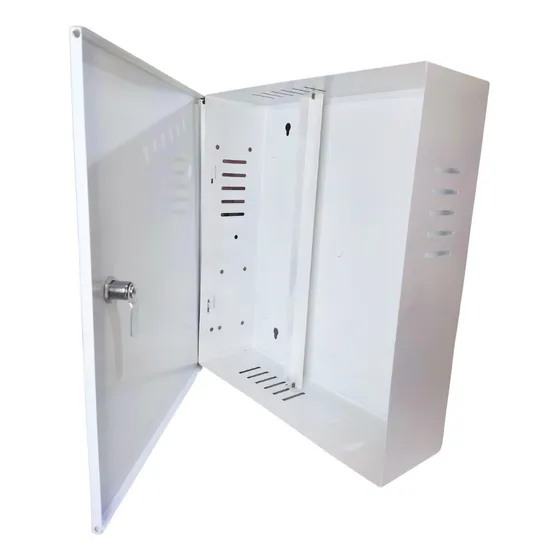 Rack Vertical Caixa Organizadora Metálica P/ Dvr Parede Cftv Cor Branco