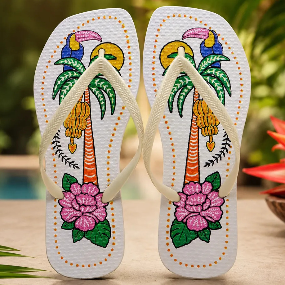 Chinelo De Dedo Feminino Casual Verão Estampa Praia Tropical Branco 37.38 Br Chinelo De Dedo Feminino Casual Verão Estampa Praia Tropical Branco 37.38 Br