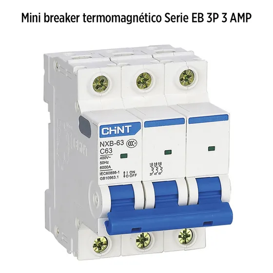 Minibreaker 3amp Tres Polos Chint Termomagnetico