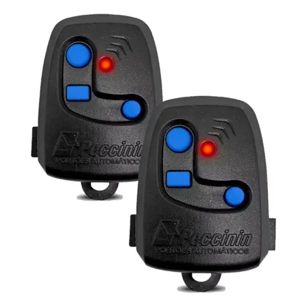 2 Controle Remoto Nice Peccinin Para Portão Eletrônico Com Pilha Cor Preto