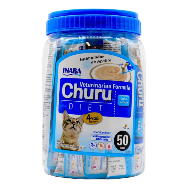 Churu Premio Para Gato De Dieta 50 Piezas Sabor Atún