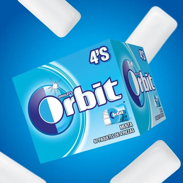 Orbit Menta Chicles de menta Sin Azúcar Caja 40 piezas