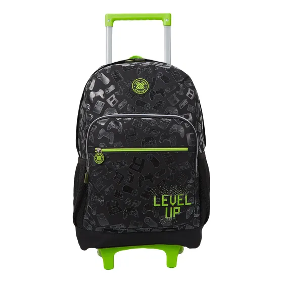 Mochila Com Rodas Xeryus 16 Tcollege Game Control Desenho Do Tecido Estampada Cor Preto
