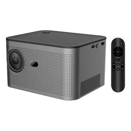 Mini Proyector Wimius Q2 Con Android Tv, Dlp Recargable Black
