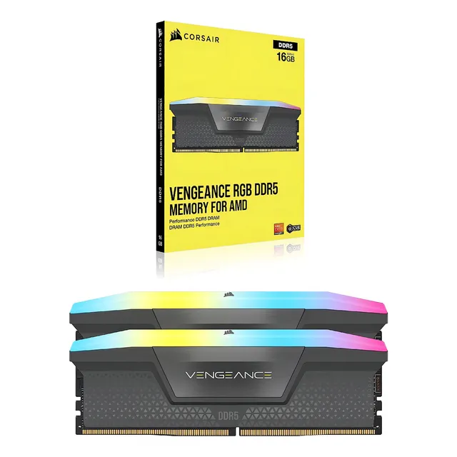 Memoria Corsair Vengeance Rgb Ddr5 de 64 GB CMH64GX5M2B5600Z40K
