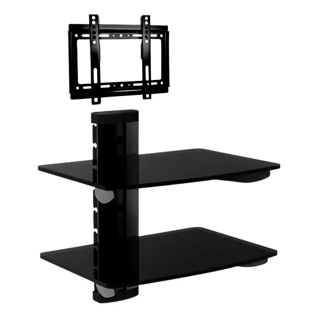 Soporte Para Pantallas De 14 A 43 Pulgadas + Repisa Doble