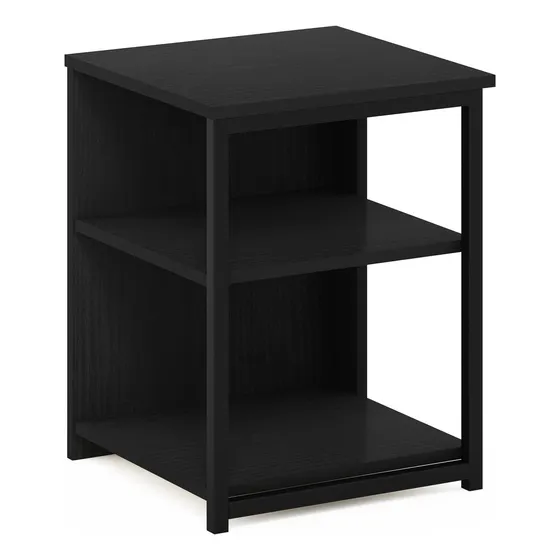 Mesa Auxiliar Sofa Soporte Marco Metal Color Americano Negro