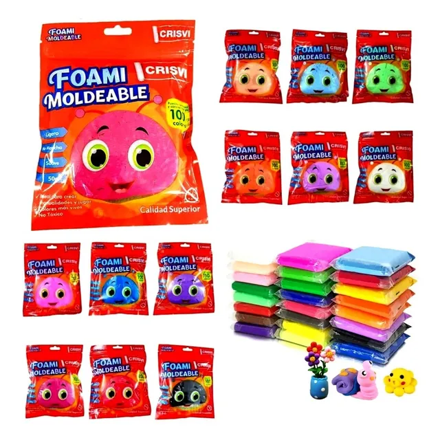 Foami Moldeable Varios Colores Para Elegir Pack 4 X 50g R7