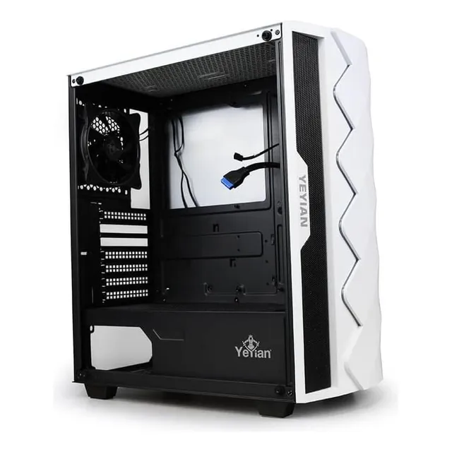 Gabinete Yeyian Abyss 2500, Midi-tower, Atx/micro-atx/mini-itx, Usb 3.0, Sin Fuente, 3 Ventiladores Instalados, Cristal Templado, Blanco, Yga-49702-fa