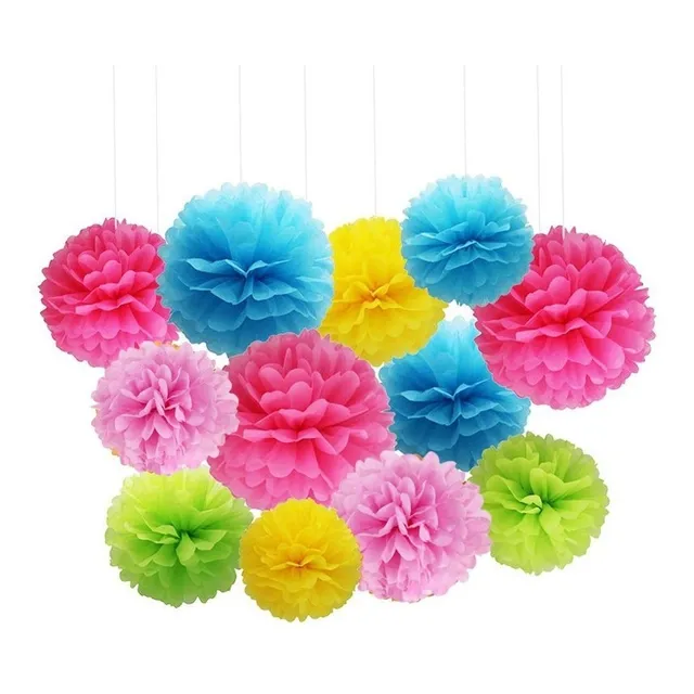 Pompones De Tissue De Diferentes Colores 