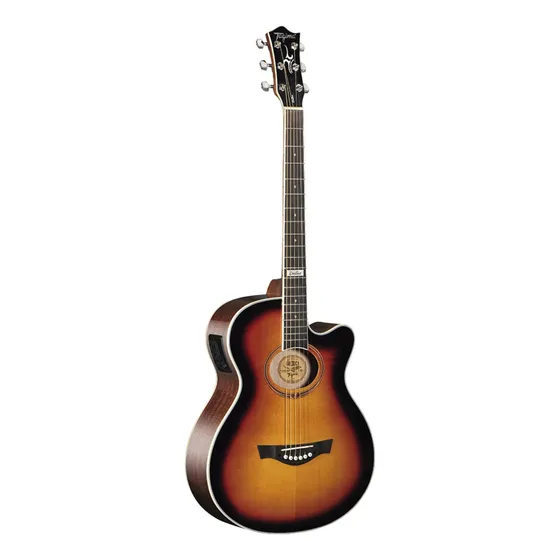 Guitarra Electroacústica Tagima America Dallas T para diestros sunburst barnizado