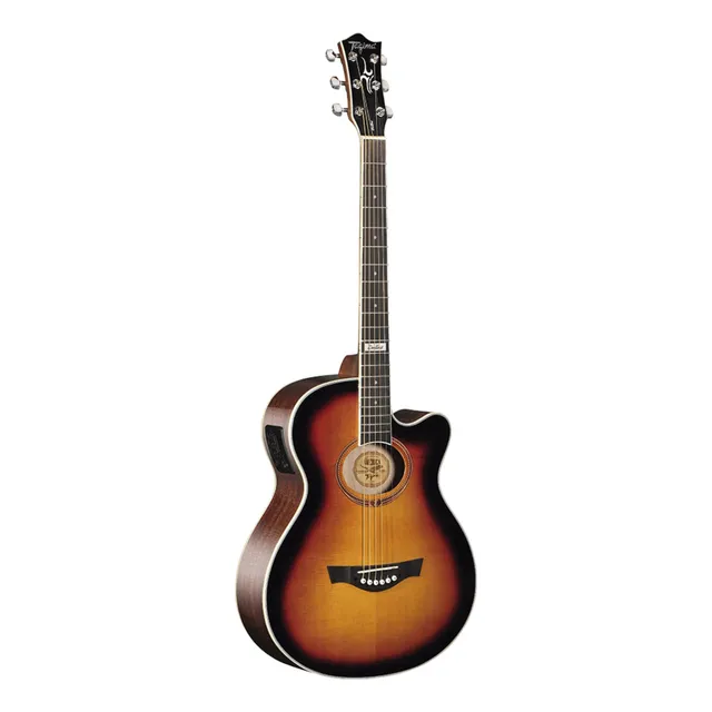 Guitarra Electroacústica Tagima America Dallas T para diestros sunburst barnizado