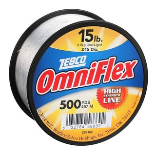 Linea 15 Lb Sedal 500 Yds Zebco Omniflex 457 Mts Caña Pesca Linea 15 Lb Sedal 500 Yds Zebco Omniflex 457 Mts Caña Pesca