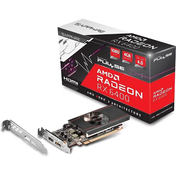Placa De Video Sapphire Radeon Rx 6400 Pulse Lr Gddr6 4g