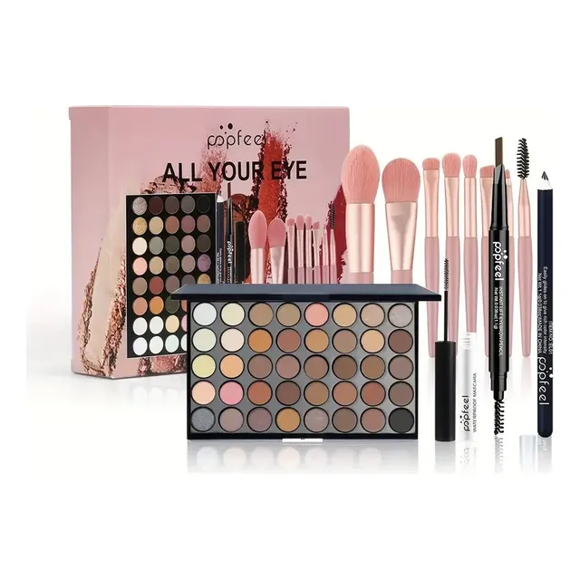 Popfeel Set De Maquillaje Todo En Uno Paleta Marron