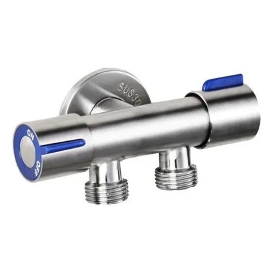 Llave Angular Doble De Acero Inoxidable